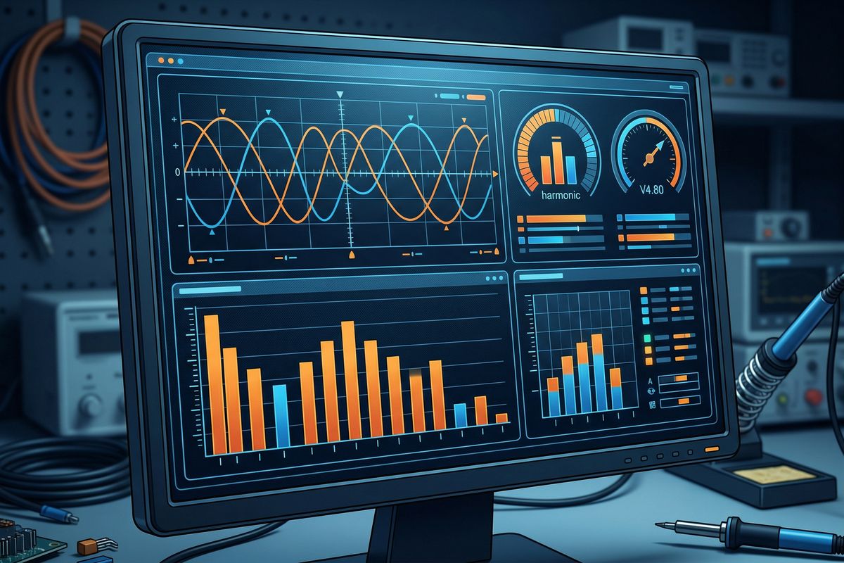 Analisis power quality dan harmonic waveform