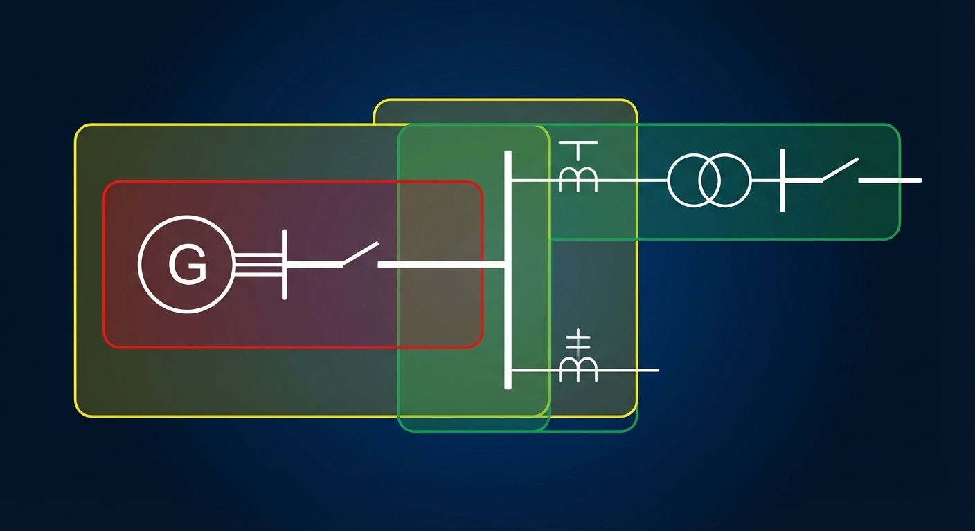 Diagram proteksi generator - single line