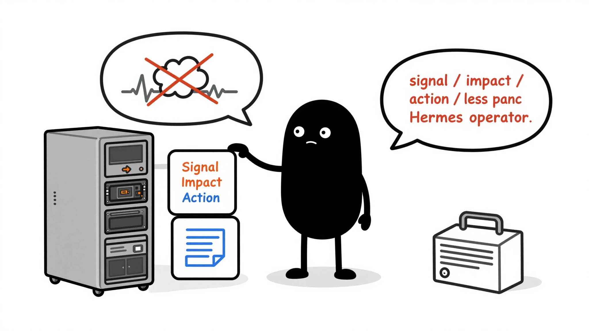 Hermes AIOps: Alert Harus Membawa Signal, Impact, dan Action