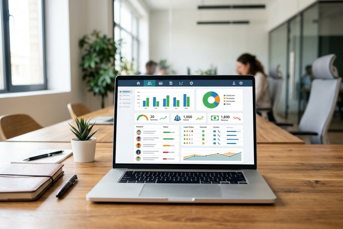 Dashboard management perumahan yang terorganisir