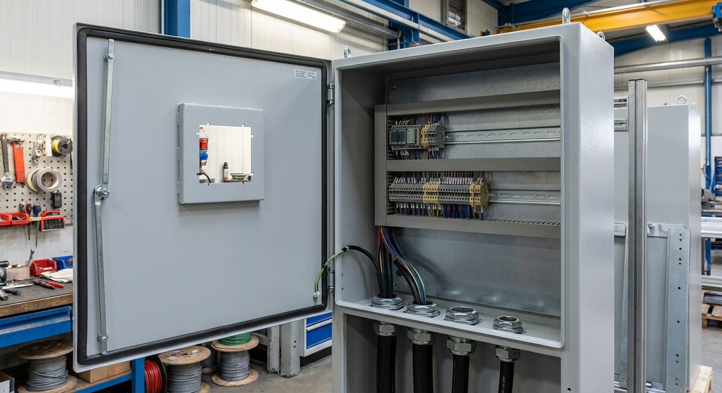 Modifikasi pintu panel untuk relay digital