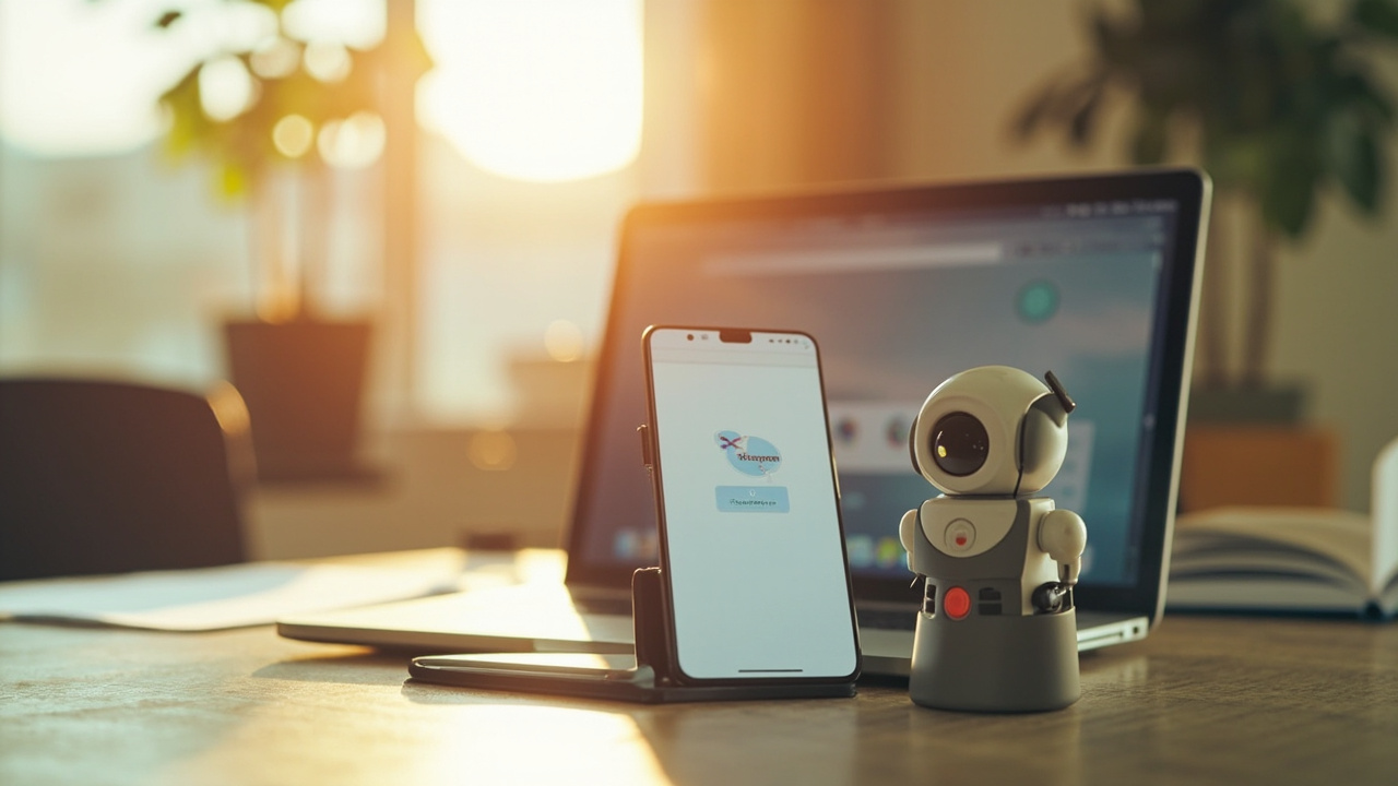 Telegram on phone and laptop