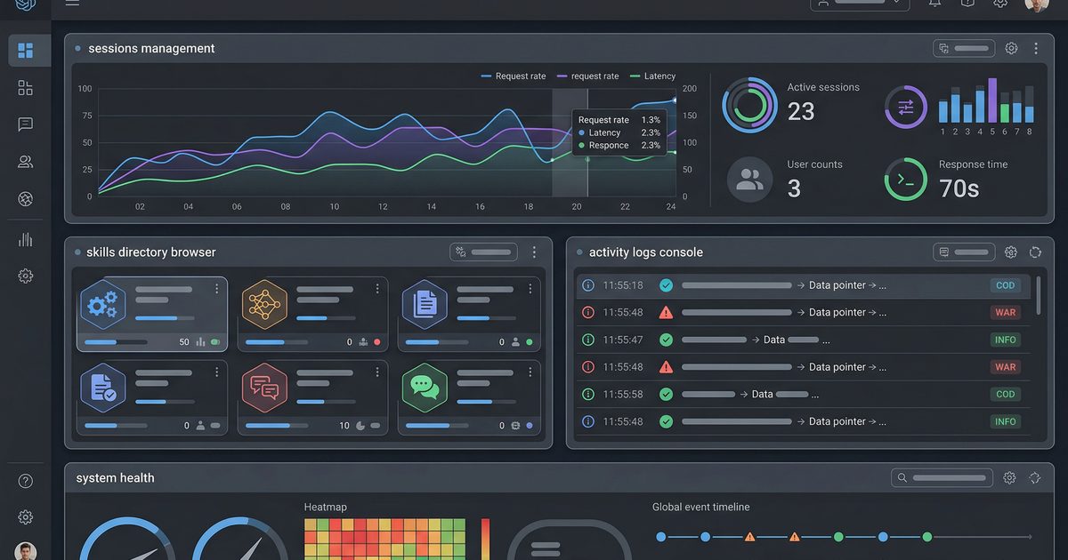 AI Agent Dashboard Bagian 3: Sessions, Skills & Logs